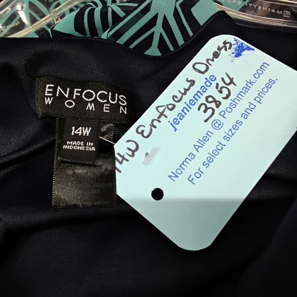 Enfocus Studio Teal and Black Dress - Picture 6 of 6